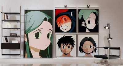 现代装饰画3D模型下载